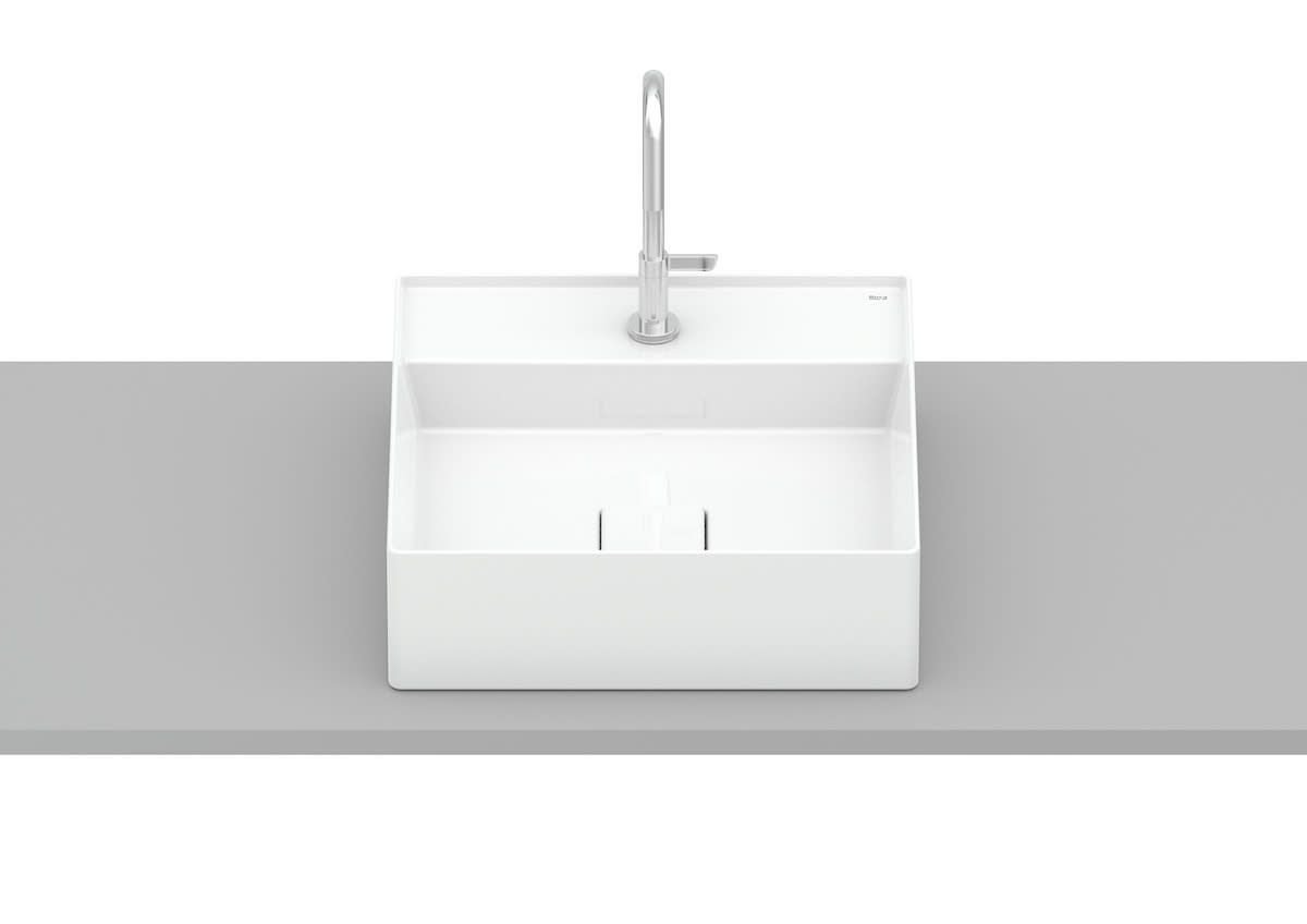 Cuba de Apoio 40*40 com Mesa T9 Terra Branco Roca
