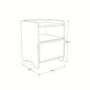 Ver imagem 3 de Mesa de Cabeceira 1 Gaveta com Nicho Cindy - Verde