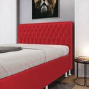 Ver imagem 1 de Cabeceira Bellatrix 160 para Cama Box Queen N-033 Veludo Vermelho Aradecor