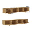 Ver imagem 4 de Rack com Painel Ripado TV 75 Polegadas Planejado 200x250cm Aruá CabeCasa MadeiraOriginals Marrom