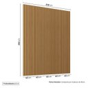 Ver imagem 3 de Rack com Painel Ripado TV 75 Polegadas Planejado 200x250cm Aruá CabeCasa MadeiraOriginals Marrom
