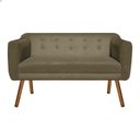 Ver imagem 2 de Kit Sofá Retrô Poltrona Namoradeira 2 Lugares e Poltrona Decorativa Julia Suede Marrom Rato