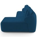 Ver imagem 7 de Sofá 4 Lugares com Chaise Direito Sala Living 288cm Arlo F04 Veludo Azul Marinho - Lyam Decor