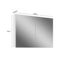 Ver imagem 2 de Armário Aéreo 2 Portas com Espelho 100cm Malbec Móveis Bosi