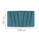 Ver imagem 2 de Painel Estofada Bélgica 100cm Solteiro para Cama Box Quarto Suede Azul Turquesa - Gat Magazine
