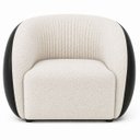 Ver imagem 5 de Poltrona Anan Orgânica Bouclé Luxo Sala Recepção Escritório:Bouclê/Courino Sintético/ Off White Deta