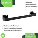 Ver imagem 4 de Porta Toalha de Banho Toalheiro com Ventosa Preto Elg
