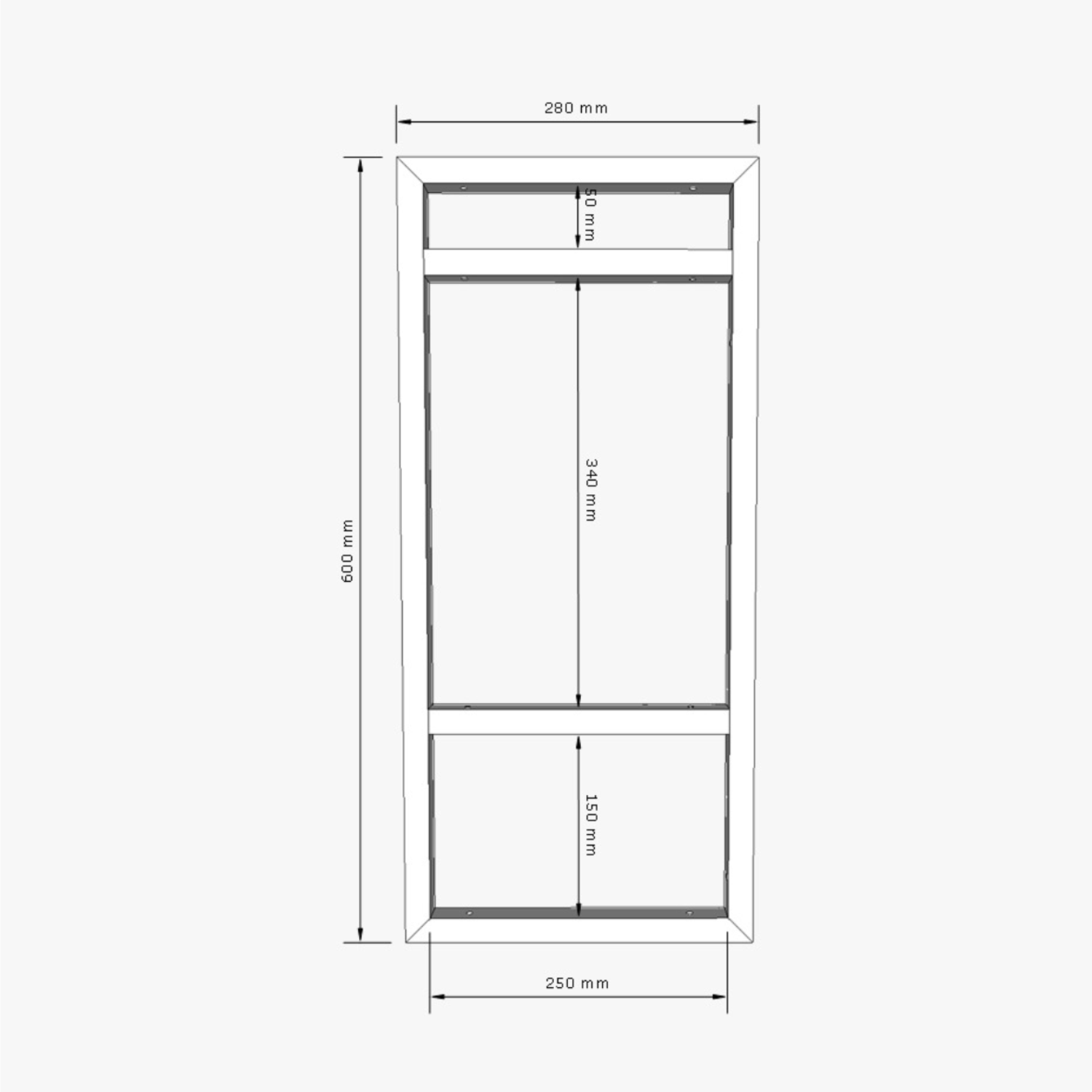 Kit 6 Peças Suporte Industrial Preto Fosco Teto ou Parede 60x29 - 4