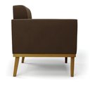 Ver imagem 7 de Poltrona Decorativa Karen Pés Fixo em Madeira Castanho Suede Marrom 19 - Gran Belo