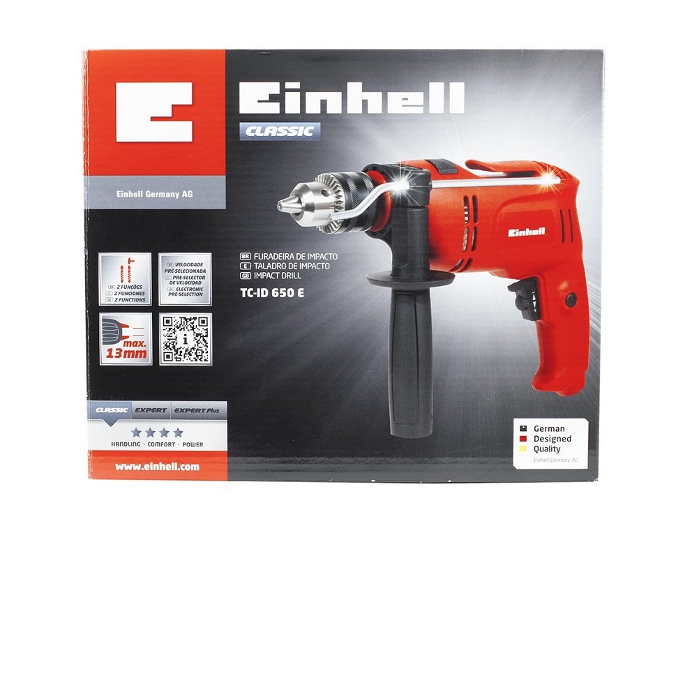 Furadeira Impacto Einhell-1/2 650w X 220v-c/ Velocidade Váriável - Tc-id 650 com Fio Tc-id 650 220v - 5