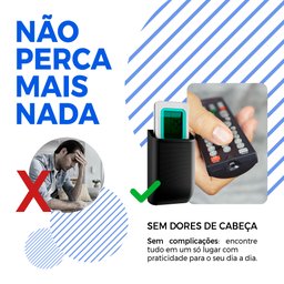 Porta Controle Universal: Suporte de Parede Multiuso para Tv e Ar Condicionado - Preto - 4