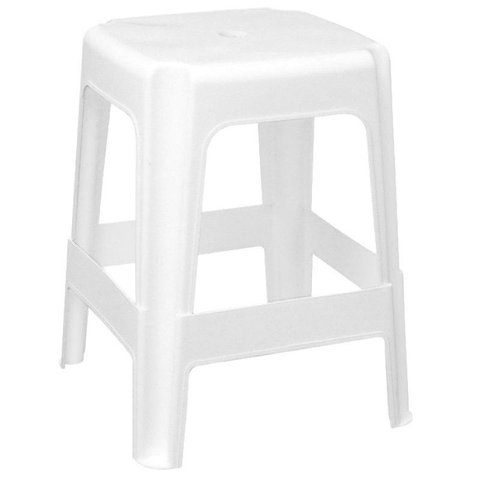 Banqueta Tramontina Icaraí Branca Quadrada 92410010