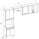 Ver imagem 3 de Cozinha Fit 4 Peças com Balcão 120cm Amendoa / Arezzo - Nicioli