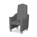 Ver imagem 5 de Mini Cadeira Poltrona Infantil Troninho Decorativa Suede Cinza Escuro
