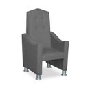 Ver imagem 4 de Mini Cadeira Poltrona Infantil Troninho Decorativa Suede Cinza Escuro