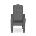 Ver imagem 1 de Mini Cadeira Poltrona Infantil Troninho Decorativa Suede Cinza Escuro
