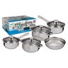 Conjunto de Panelas Inox 5 Peças com Tampa de Vidro - Richwell BK6115 - 2
