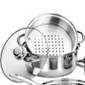 Conjunto de Panelas Aço Inox com Tampa de Vidro 7 Peças - Richwell - 1