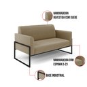 Ver imagem 6 de Sofá Namoradeira com Poltrona Base Industrial Alta Preto Marisa Suede D03 - D’Rossi Marrom Ra
