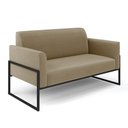 Ver imagem 3 de Sofá Namoradeira com Poltrona Base Industrial Alta Preto Marisa Suede D03 - D’Rossi Marrom Ra