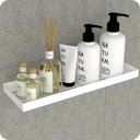 Ver imagem 1 de Porta Shampoo Inox Suporte De Parede Banheiro Branco MAX