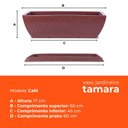 Ver imagem 5 de Kit Vaso e Prato Jardineira Tamara Café 60 Terrano
