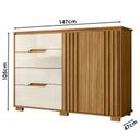 Ver imagem 2 de Cômoda Ambiente Texas Freijó Off White - Moval