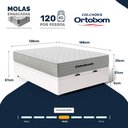 Ver imagem 4 de Cama Box Baú com Colchão de Molas Ensacadas Ortobom One Face Plenno Superpocket Casal 138cm