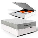 Ver imagem 1 de Cama Box Baú com Colchão de Molas Ensacadas Ortobom One Face Plenno Superpocket Casal 138cm