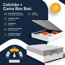 Ver imagem 6 de Cama Box Baú com Colchão de Molas Ensacadas Ortobom One Face Plenno Superpocket Casal 138cm
