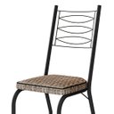 Ver imagem 3 de Kit 2 Cadeiras Aço Carbono Tubular Metálica Acabamento D-25 Luana Preto/rattan