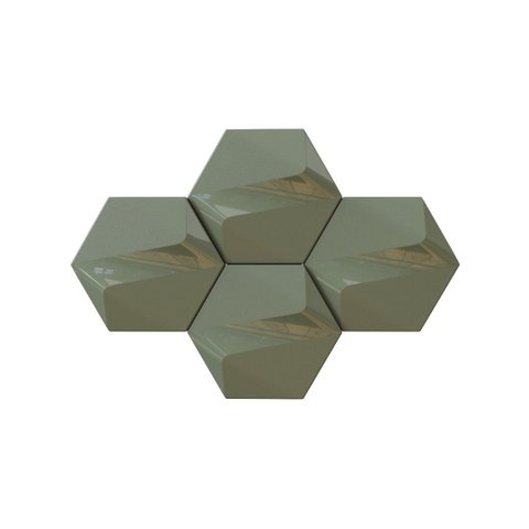 Revestimento Hexagonal 3d - Ferro Fluid - Montizi:verde Cataratas