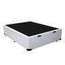 Cama Box Baú Casal Blindado Corino + Colchão Casal Espuma Extra Firme D33 Elegance Ortopédico 64x138 - 3