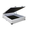 Cama Box Baú Casal Blindado Corino + Colchão Casal Espuma Extra Firme D33 Elegance Ortopédico 64x138 - 4