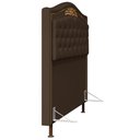 Ver imagem 6 de Cabeceira Cama Box Casal Queen 160cm Imperial J02 Suede Chocolate - Mpozenato
