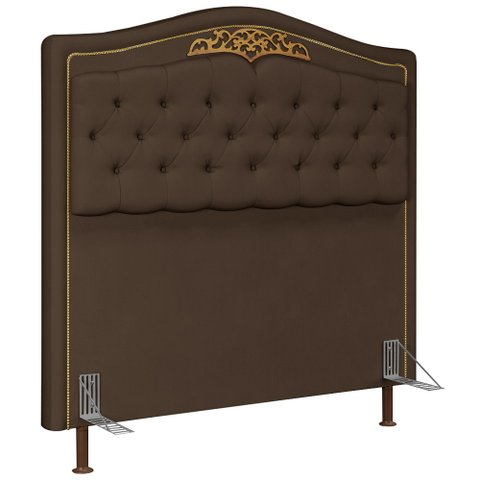 Cabeceira Cama Box Casal Queen 160cm Imperial J02 Suede Chocolate - Mpozenato