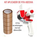 Ver imagem 2 de Kit Suporte Fita de Embalagem + 5 Fita de embalagem marrom Adelbras 48mmx50m