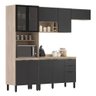 Cozinha Modulada Firenze FI0006 Avena Grafito - Demóbile - 4