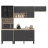 Cozinha Modulada Firenze FI0006 Avena Grafito - Demóbile - 2