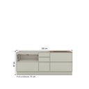 Ver imagem 4 de Balcão de Cozinha Fineze 1 Porta 6 Gavetas 100% MDF Areia Hp/Cinamomo - Henn