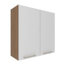 Ver imagem 1 de Armário Aéreo para Cozinha 80cm 2 Portas Freijó Branco Cz3115