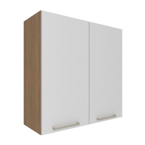 Armário Aéreo para Cozinha 80cm 2 Portas Freijó Branco Cz3115