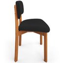 Ver mais imagens de Kit 04 Cadeiras para Sala de Jantar Cozinha Living Estofada Dara L02 Suede Preto - Lyam Decor
