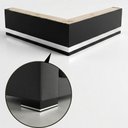 Ver imagem 1 de Kit C/ 4 Pés Cantoneira Madeira Maciça C/ Aplique P/ Sofá Tabaco