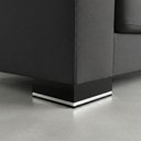 Ver imagem 2 de Kit C/ 4 Pés Cantoneira Madeira Maciça C/ Aplique P/ Sofá Tabaco