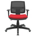 Ver imagem 2 de Cadeira Executiva Giratória Para Escritório Brizza Tela Ergonômica Com Certificado NR17 CP Vermelha