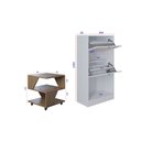 Ver imagem 6 de Kit Sapateira Spin Tropical 2 Portas e 2 Mesas de Cabeceira/centro Poquema