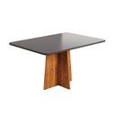 Ver imagem 2 de Mesa de Jantar 4 Lugares Retangular Aires em MDF Mel e Cinza