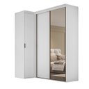 Ver imagem 5 de Guarda Roupa de Canto Porta de Correr com Espelho 3 Portas Spacios Belmax:branco