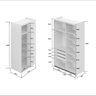 Guarda Roupa de Canto Porta de Correr com Espelho 3 Portas Spacios Belmax:branco - 9